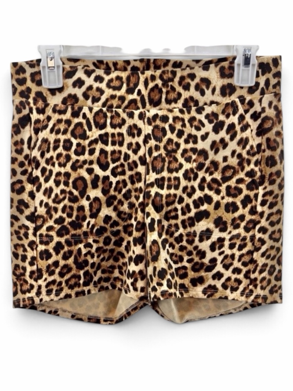 Torrid Leopard Print Bike Shorts with Pockets Size 0(Large)